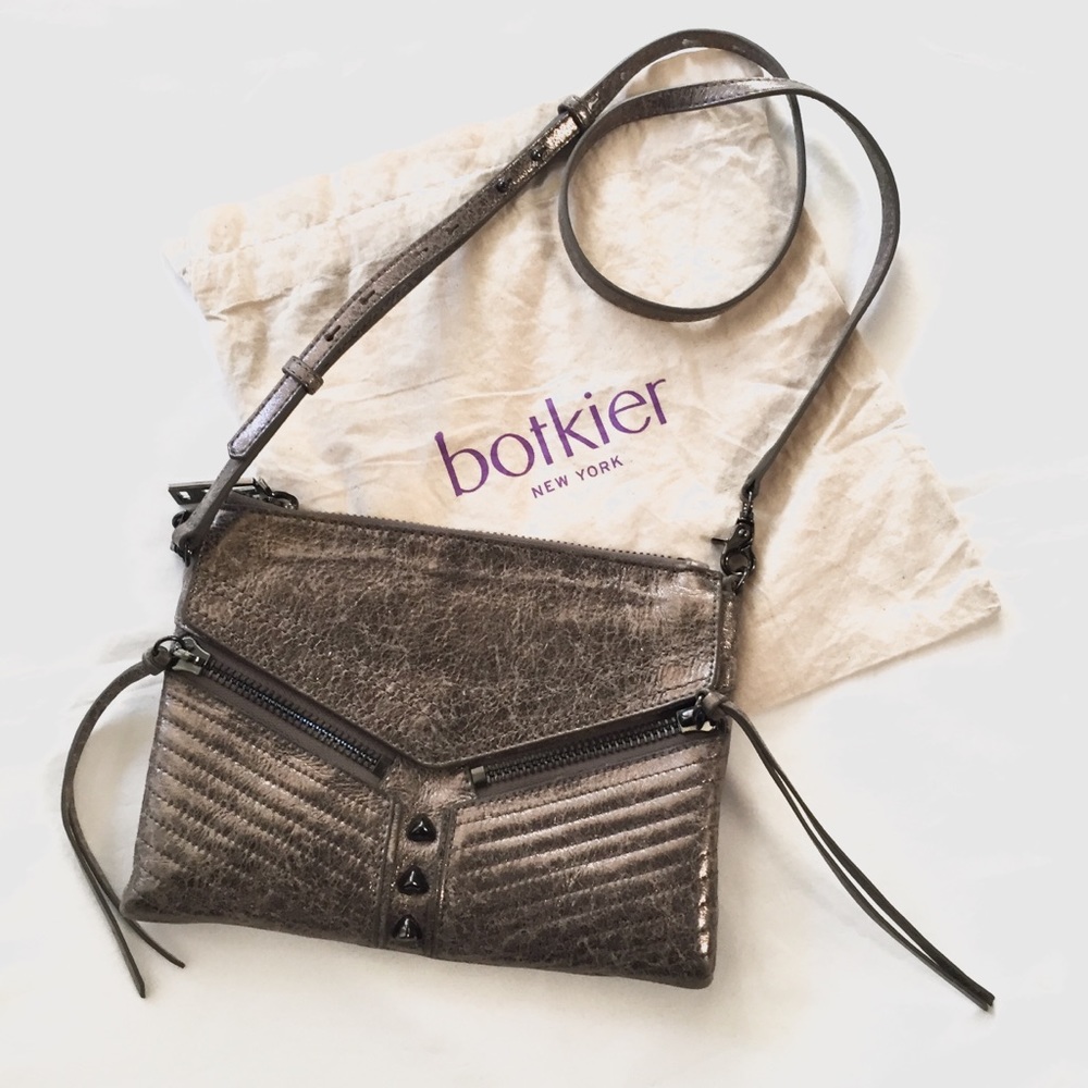 BOTKIER NEW YORK Metallic Leather Trigger Bag